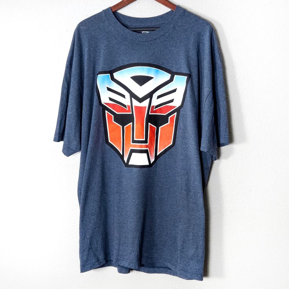 Transformers Graphic T Shirt Blue 3XLT Retro Nostalgia Streetwear